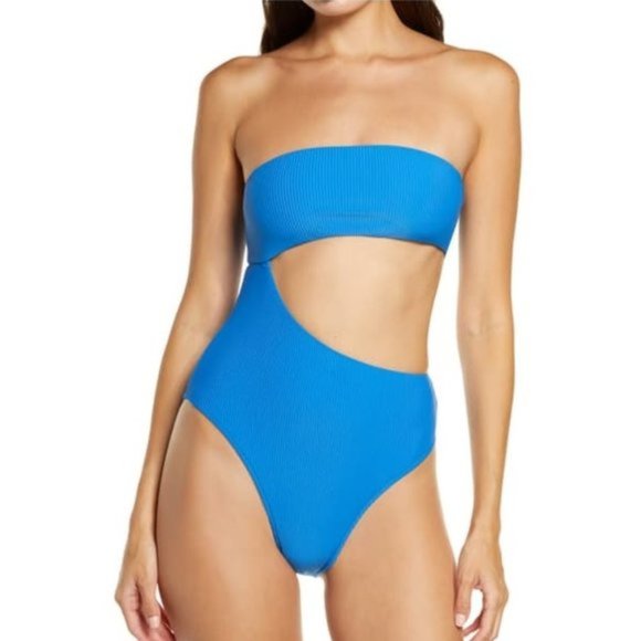 NWT Frankies Bikinis Carter Cutout One-Piece Swimsuit - Picture 1 of 6